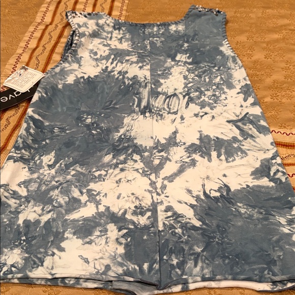 NWT Funky Haven Bleu Tie-Dye Twist Tank Top, Sequin Detail, Cotton blend, L - Picture 11 of 11